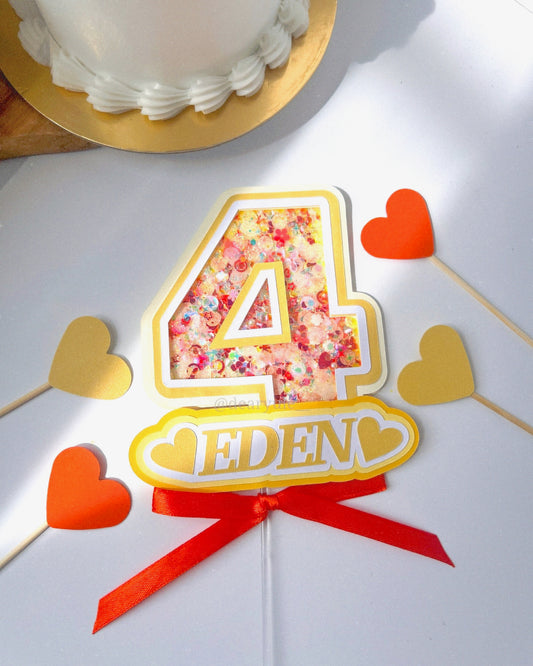 Personalized Shaker Cake Topper